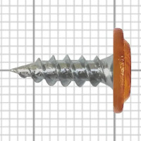 Саморезы с пресс-шайбой оцинкованные с острым наконечником, 4.2x13 500 шт. цвет орех