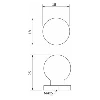 Ручка-кнопка мебельная GN35 цвет золото