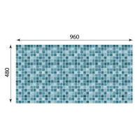 Стеновая панель ПВХ Мозаика топаз 960x480x0.3 мм 0.46 м²