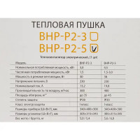 Тепловая пушка электрическая Ballu BHP-P2-5 4500 Вт