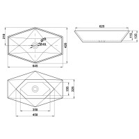 Раковина Melana MLN-78125 накладная 63.5 см