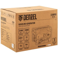 Генератор бензиновый Denzel PS-33E, 3.3 кВт