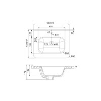 Каркас тумбы подвесной с раковиной Iddis Lahta LAH60W0i95K 67x60x47 см цвет белый