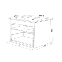 Каркас тумбы подвесной с раковиной Iddis Lahta LAH80W0i95K 67x80x47 см цвет белый