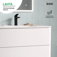 Комплект фасадов для тумбы Iddis Lahta 80 см LAH80W0i89 МДФ цвет белый