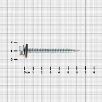 Саморезы кровельные по металлу с пресс-шайбой цинк 6.3х64 40 шт.