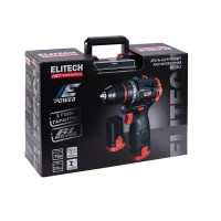 Дрель-шуруповерт аккумуляторная Elitech CD 16L2, 16 В Li-ion 2x2 Ач