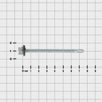 Саморезы кровельные по металлу с пресс-шайбой цинк 5.5х76 4 шт.