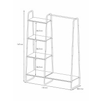 Вешалка напольная Скандинавия 110x147x38.5 см сталь цвет черный