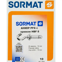 Анкер крюк-болт Sormat PFG HBF 8 10 шт.