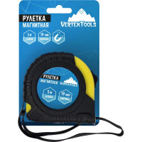 Рулетка Vertextools с магнитным наконечником 5 м x 19 мм