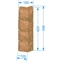 Угол наружный под камень Döcke цвет пекан