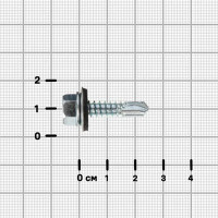 Саморезы кровельные по металлу оцинкованные 6.3x25 мм 8 шт.