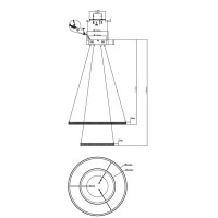 Люстра потолочная светодиодная 86W SF7134/2P-WT