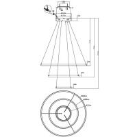 Люстра потолочная светодиодная 128W SF7133/3P-WT