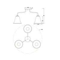 Люстра потолочная Bells 3 лампы E27 60 Вт цвет белый