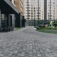 Плитка тротуарная Braer Старый город Ландхаус 1200x1000 мм цвет Туман толщина 60 мм