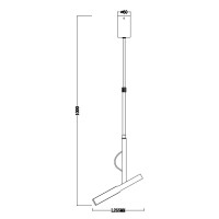 Светильник подвесной светодиодный Twig 10275/1 1 м² нейтральный белый свет цвет черный