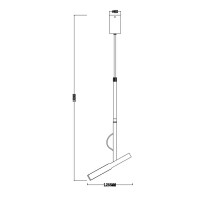 Светильник подвесной светодиодный Twig 10275/1 1 м² нейтральный белый свет цвет белый