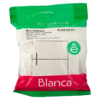 Выключатель встраиваемый Schneider Electric Blanca 2 клавиши с подсветкой цвет белый