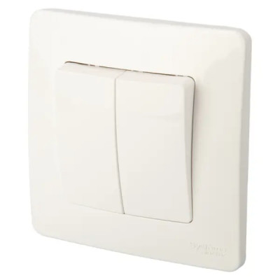 Переключатель встраиваемый Schneider Electric Blanca 2 клавиши цвет белый