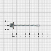 Саморезы кровельные по металлу с пресс-шайбой цинк 5.5х64 4 шт.
