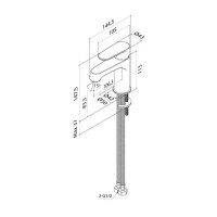 Смеситель для раковины Iddis Kink KINSB00i01, однорычажный, цвет хром
