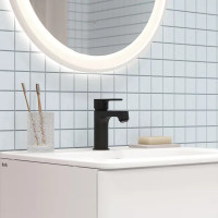 Смеситель для раковины Iddis Kink KINBL00i01, однорычажный, цвет черный матовый