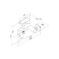 Смеситель для ванны Iddis Kink KINSB00i02WA, однорычажный, цвет хром