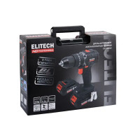 Дрель-шуруповерт аккумуляторная Elitech HD CD20ISL2, 20 В Li-ion 2x2 Ач