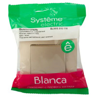 Выключатель встраиваемый Schneider Electric Blanca 1 клавиша с подсветкой цвет титановый