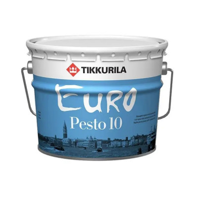 Эмаль белая Tikkurila Песто 10 9 л