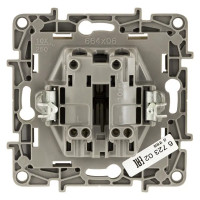 Выключатель двухклавишный с подсветкой/индикацией - Legrand Etika - 10А 250В безвинтовые зажимы - слоновая кость