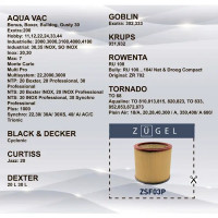 Фильтр воздушный Zugel ZSF03P, для пылесосов Dexter/Rowenta/Black&Decker