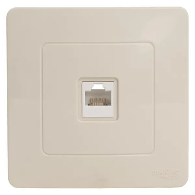 Розетка компьютерная встраиваемая Schneider Electric Blanca RJ45 cat 5 цвет бежевый