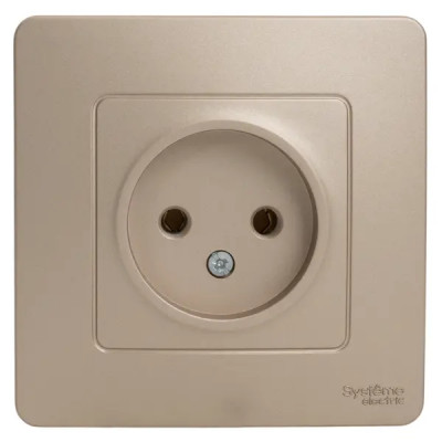 Розетка встраиваемая Schneider Electric Blanca без заземления без шторок цвет титановый