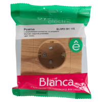 Розетка встраиваемая Schneider Electric Blanca с заземлением со шторками 16 А цвет ясень