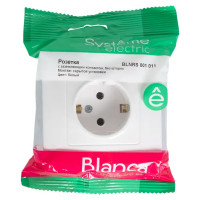Розетка встраиваемая Schneider Electric Blanca с заземлением без шторок 16 А цвет белый