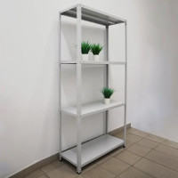 Стеллаж металлический 4 полки 200x100x40 см цвет серый нагрузка на полку 150 кг
