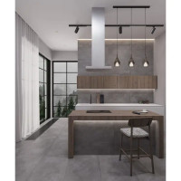 Глазурованный керамогранит Arcadia Ceramica Cement Gris 60x120 см 1.44 м² матовый цвет серый