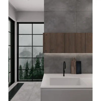 Глазурованный керамогранит Arcadia Ceramica Cement Gris 60x120 см 1.44 м² матовый цвет серый