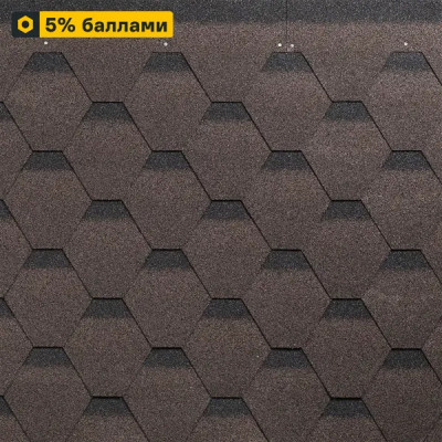 Гибкая черепица Технониколь Roofmast Соната коричневый 3 м²