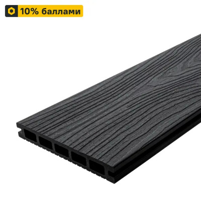 Террасная доска ДПК T-Decks цвет Графит 150x20x3000 мм двусторонняя вельвет/структура древесины 0.45 м²