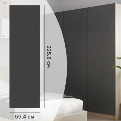 Дверь для шкафа Лион София грей 59.4x225.8x1.8 см ЛДСП цвет серый