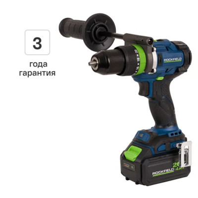 Дрель-шуруповерт аккумуляторная Rockfield RF2094BK, 20 В Li-ion 4 Ач