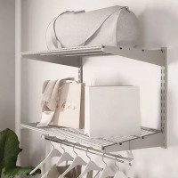 Гардеробная система Larvij 2 42.5x61x9.5 см цвет алюминий