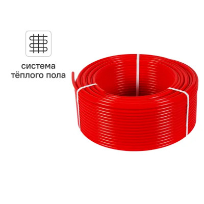 Труба из сшитого полиэтилена для системы теплого пола Ростерм РЕ-Хa EVOH 16x2.0 мм PN16 бухта 100 м цвет красный