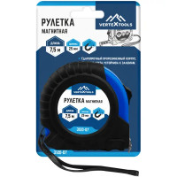 Рулетка Vertextools с магнитным наконечником 7.5 м x 25 мм