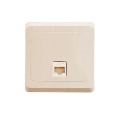 Розетка компьютерная скрытой установки Systeme Electric Этюд RJ45 UTP cat 5e цвет кремовый
