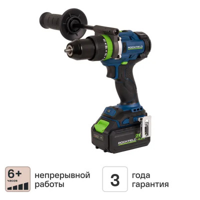 Дрель-шуруповерт аккумуляторная Rockfield RF2094BK, 20 В Li-ion 4 Ач